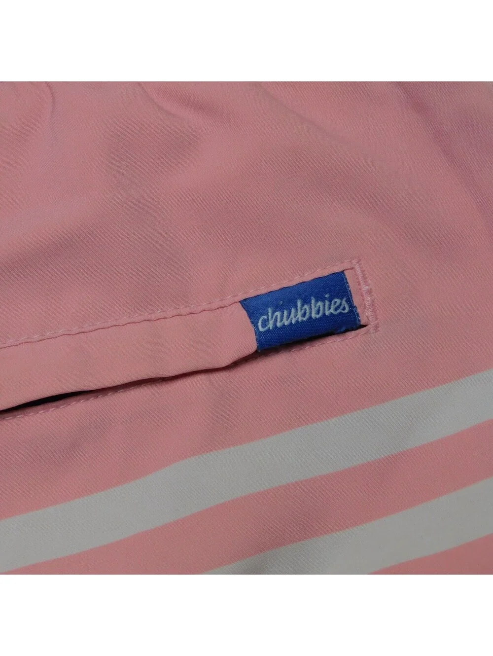 Chubbies Men XXL Swim Trunks Pink Blue Striped 5.5